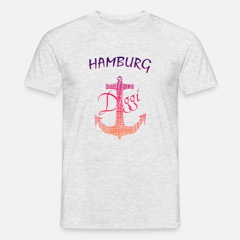 Hamburg - Männer T-Shirt - Grau meliert