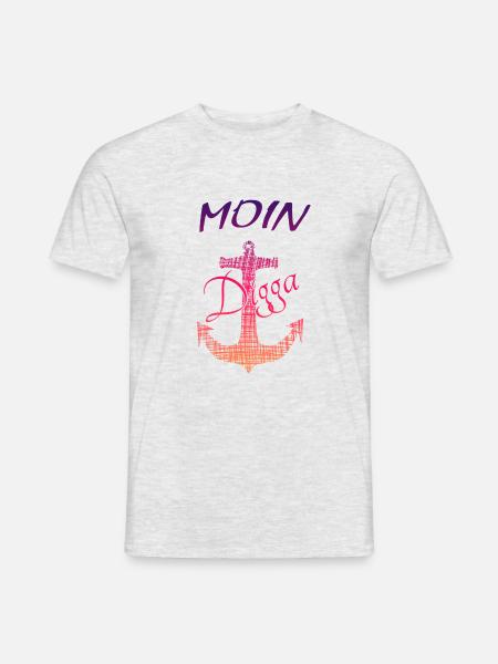 Anker Moin Digga - Männer T-Shirt - Grau meliert