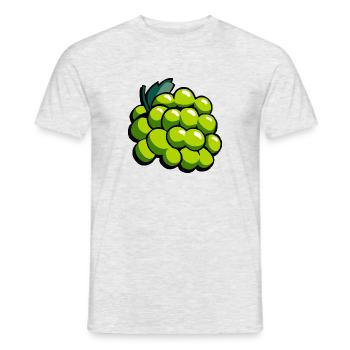 bunches of grapes - Men's T-Shirt - heather grey - Front - AI Model Male 178 dark (178cm)