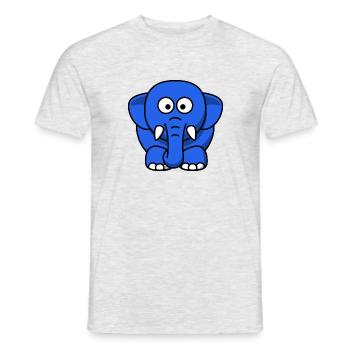 blauer Elefant - Männer T-Shirt - Grau meliert - Vorne - AI Model Male 178 dark (178cm)