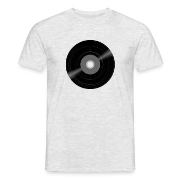 Schallplatte - Männer T-Shirt - Grau meliert - Vorne - AI Model Male 178 dark (178cm)