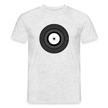 Schallplatte - Männer T-Shirt - Grau meliert - Vorne - AI Model Male 178 dark (178cm)
