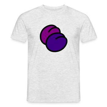 plum plum veggie vegetables fruits10 - Men's T-Shirt - heather grey - Front - AI Model Male 178 dark (178cm)