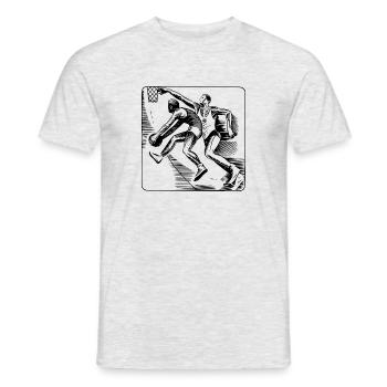 basket-ball - T-shirt homme - gris chiné - Devant - AI Model Male 178 dark (178cm)