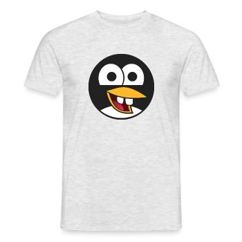 manchot - T-shirt homme - gris chiné - Devant - AI Model Male 178 dark (178cm)