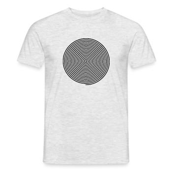 spirale hypnose - T-shirt homme - gris chiné - Devant - AI Model Male 178 dark (178cm)