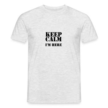 reste calme je suis là - T-shirt homme - gris chiné - Devant - AI Model Male 178 dark (178cm)