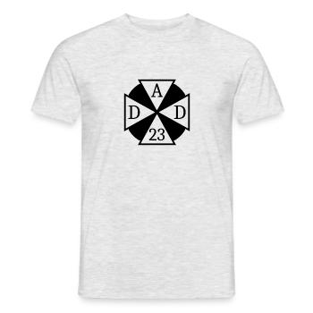 Père Papa 2023 Idée cadeau - T-shirt homme - gris chiné - Devant - AI Model Male 178 dark (178cm)