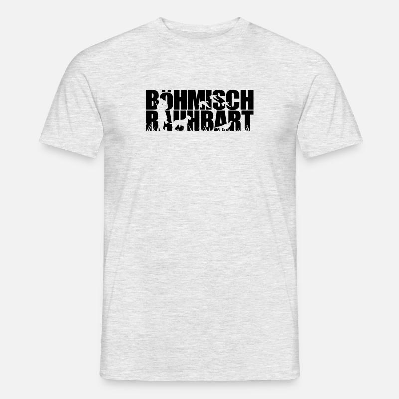 BÖHMISCH RAUHBART Jagdhunde Jagdhund Wilsigns - Männer T-Shirt - Grau meliert
