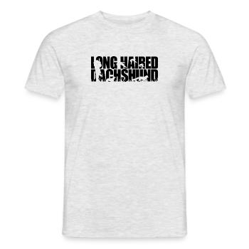 LONG HAIRED Dachshund Hunting Dog Wilsigns Hunting Dogs - Men's T-Shirt - heather grey - Front - AI Model Male 178 dark (178cm)