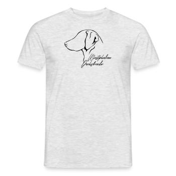 WESTPHALIEN DACHSBRACKE Profil Chiens Wilsigns - T-shirt homme - gris chiné - Devant - AI Model Male 178 dark (178cm)