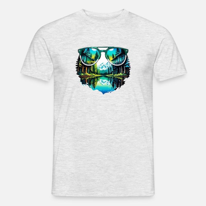 Sunglasses / Reflection / Forest / Reflection - Men's T-shirt - heather grey