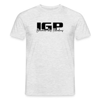 BOUVIER DES FLANDRES IGP Chien de sport Wilsigns - T-shirt homme - gris chiné - Devant - AI Model Male 178 dark (178cm)