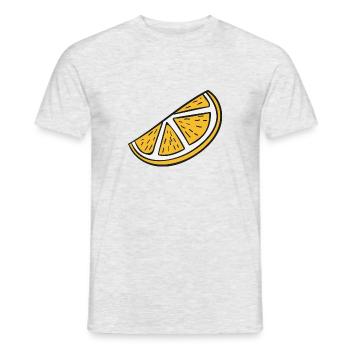 tranche d'orange - T-shirt homme - gris chiné - Devant - AI Model Male 178 dark (178cm)