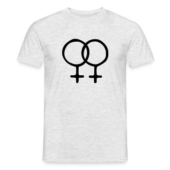 Lesbisches Design - Männer T-Shirt - Grau meliert - Vorne - AI Model Male 178 dark (178cm)