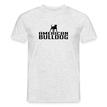 AMERICAN BULLDOG Chiens de race de chien Wilsigns - T-shirt homme - gris chiné - Devant - AI Model Male 178 dark (178cm)
