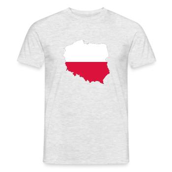 Poland gift country - Men's T-Shirt - heather grey - Front - AI Model Male 178 dark (178cm)