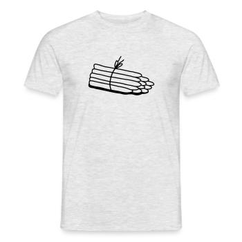 Spargel - Stangenspargel - Männer T-Shirt - Grau meliert - Vorne - AI Model Male 178 dark (178cm)