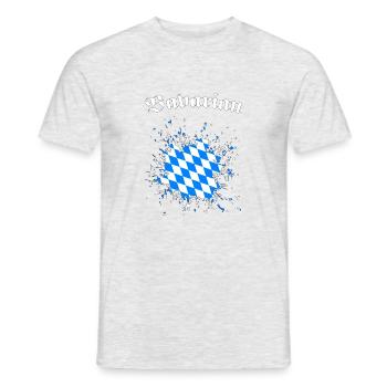 Bavarian Bayern - Männer T-Shirt - Grau meliert - Vorne - AI Model Male 178 dark (178cm)