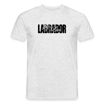 Labrador Retriever Labbi Love Liebe Hunde Wilsigns - Männer T-Shirt - Grau meliert - Vorne - AI Model Male 178 dark (178cm)