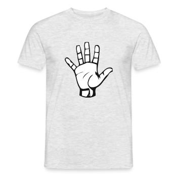 main - T-shirt homme - gris chiné - Devant - AI Model Male 178 dark (178cm)