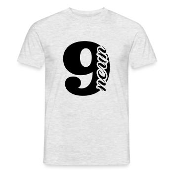 neun - Männer T-Shirt - Grau meliert - Vorne - AI Model Male 178 dark (178cm)