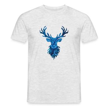 Hirsch - Männer T-Shirt - Grau meliert - Vorne - AI Model Male 178 dark (178cm)