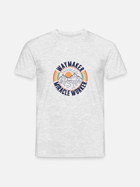 Way Maker Wundertäter - Christian Apparel - Männer T-Shirt - Grau meliert