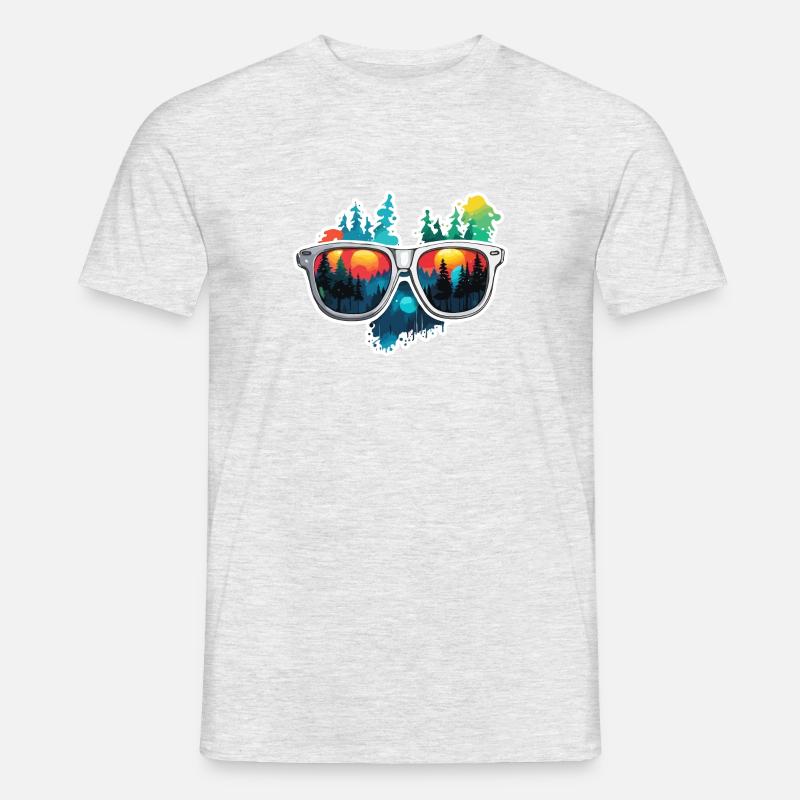 Sunglasses / Reflection / Forest / Reflection - Men's T-shirt - heather grey