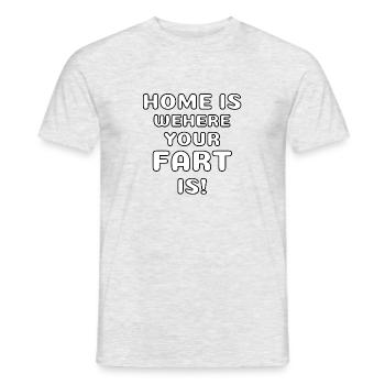 La maison est où votre pet dit flatulence pet - T-shirt homme - gris chiné - Devant - AI Model Male 178 dark (178cm)