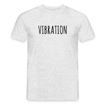 T_shirt vibration - Men's T-Shirt - heather grey - Front - AI Model Male 178 dark (178cm)