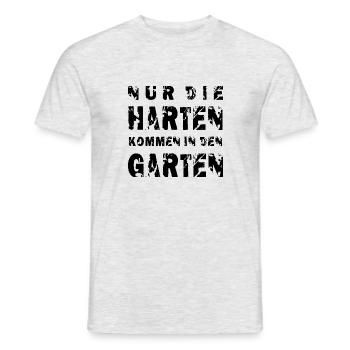 Nur die Harten kommen in den Garten - Männer T-Shirt - Grau meliert - Vorne - AI Model Male 178 dark (178cm)