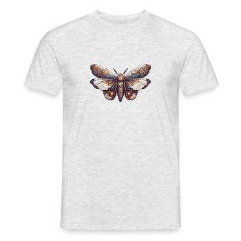 Motte / Tier / Insekt / Larve / Schädling - Männer T-Shirt - Grau meliert - Vorne - AI Model Male 178 dark (178cm)