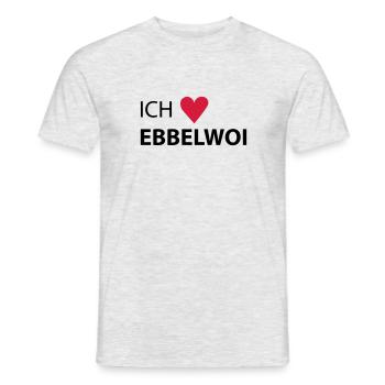Ich liebe Ebbelwoi FFM - Männer T-Shirt - Grau meliert - Vorne - AI Model Male 178 dark (178cm)