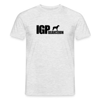 IGP BEAUCERON Sport canin Wilsigns chien cadeau - T-shirt homme - gris chiné - Devant - AI Model Male 178 dark (178cm)