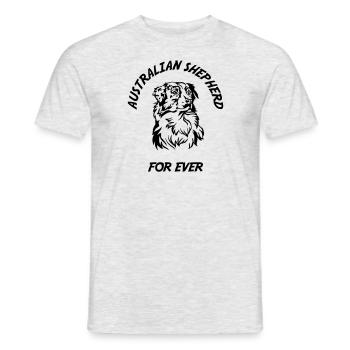 Australisch Shepherd - Männer T-Shirt - Grau meliert - Vorne - AI Model Male 178 dark (178cm)