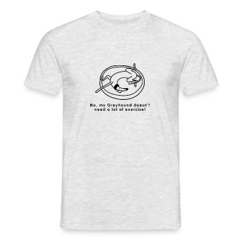 Does your dog need a lot of exercise? - Men's T-Shirt - heather grey - Front - AI Model Male 178 dark (178cm)