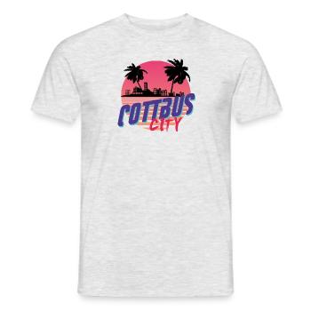 Cottbus x Miami - Men's T-Shirt - heather grey - Front - AI Model Male 178 dark (178cm)