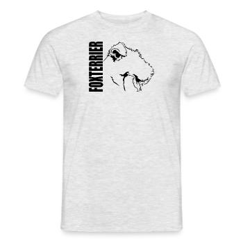 FOXTERRIER Profil Chiens Wilsigns - T-shirt homme - gris chiné - Devant - AI Model Male 178 dark (178cm)