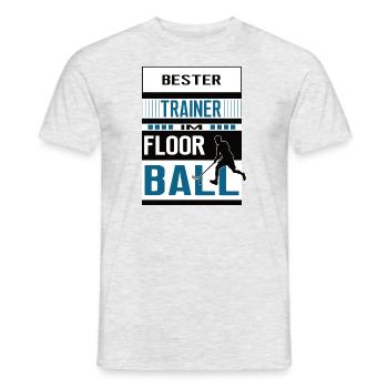 Floorball Trainer bester Floorballtrainer Hockey - Männer T-Shirt - Grau meliert - Vorne - AI Model Male 178 dark (178cm)