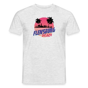 Flensburg x Miami - Men's T-Shirt - heather grey - Front - AI Model Male 178 dark (178cm)