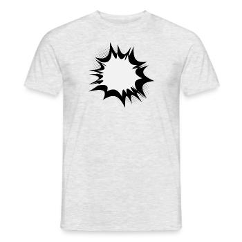 Comic speech bubble explosion - Men's T-Shirt - heather grey - Front - AI Model Male 178 dark (178cm)