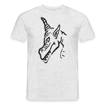 Oldscool Ork - Männer T-Shirt - Grau meliert - Vorne - AI Model Male 178 dark (178cm)