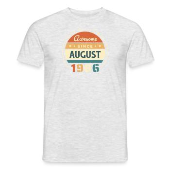 Unique en son genre Génial depuis août 1986 - T-shirt homme - gris chiné - Devant - AI Model Male 178 dark (178cm)