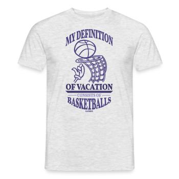 Cadeaux de joueur d’entraîneur de basketball des Fêtes - T-shirt homme - gris chiné - Devant - AI Model Male 178 dark (178cm)