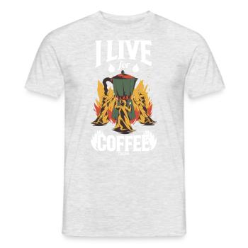 Coffee - Men's T-Shirt - heather grey - Front - AI Model Male 178 dark (178cm)