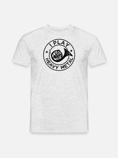 Waldhorn Orchester Musiker Blasmusik - Männer T-Shirt - Grau meliert