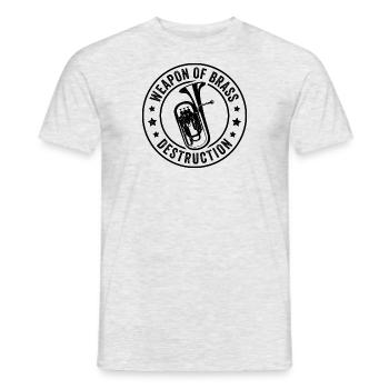 Baryton Euphonium Arme De Destruction En Laiton - T-shirt homme - gris chiné - Devant - AI Model Male 178 dark (178cm)