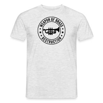 Trompete Blasmusik Trompeter Blasinstrument - Männer T-Shirt - Grau meliert - Vorne - AI Model Male 178 dark (178cm)