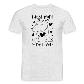Citation ironique : Joli opossum, animal sauvage - T-shirt homme - gris chiné - Devant - AI Model Male 178 dark (178cm)